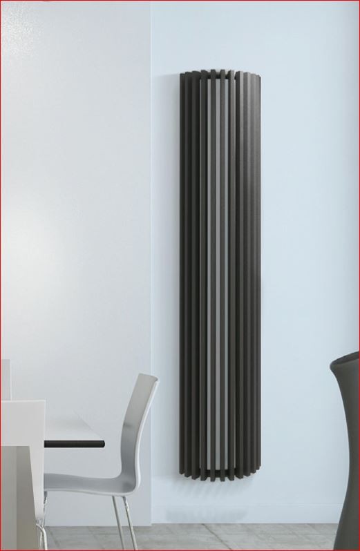 Verticale koker buis radiator voor wandbevestiging Designradiator.nl