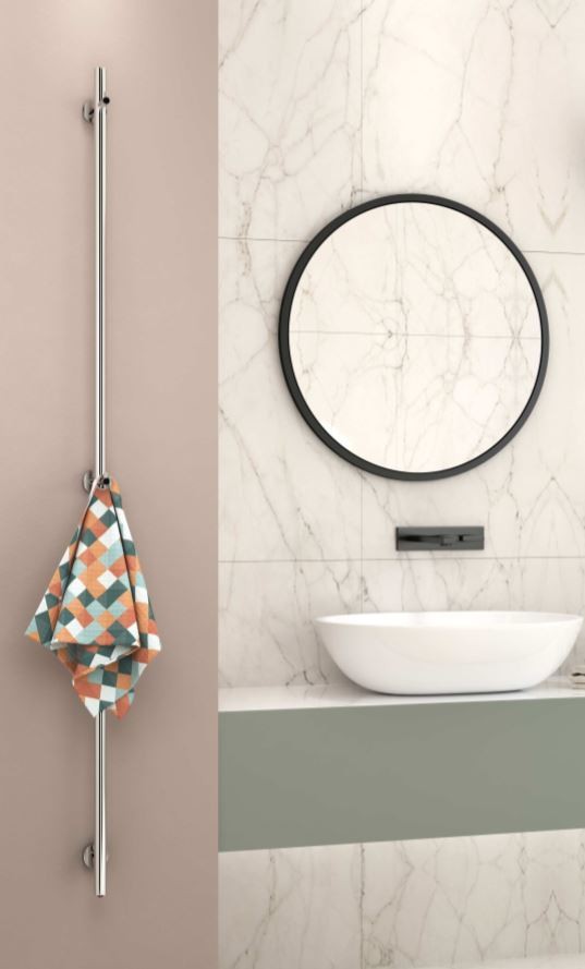 Adelaide Streven solo RVS handdoekradiator Designradiator.nl levert de mooiste designradiatoren  voor badkamer, woonkamer, keuken, slaapkamer en hal.