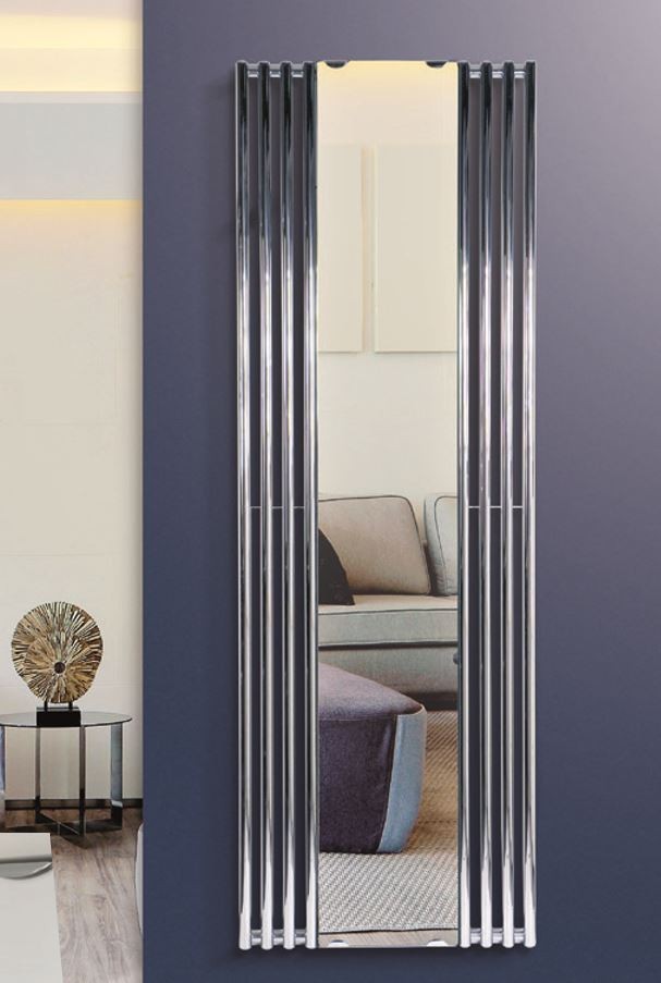 Chroom spiegel radiator Designradiator.nl levert de mooiste designradiatoren voor badkamer, woonkamer, keuken, slaapkamer en